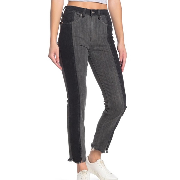 black two tone jeans